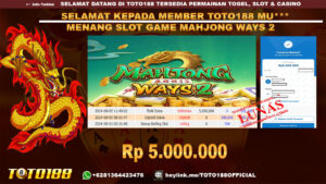 Bukti JP Kemenangan SLOT GAME MAHJONG WAYS 2 05 agust 24