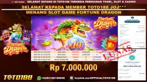 Bukti JP Kemenangan SLOT GAME FORTUNE DRAGON 10 JUNI 25