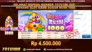 Bukti JP Kemenangan SLOT GAME SUGAR RUSH 1000 14 JUL 25