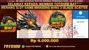 Bukti JP Kemenangan SLOT GAME MAHJONG WINS 3-BLACKSCATTER 26 AUG 25