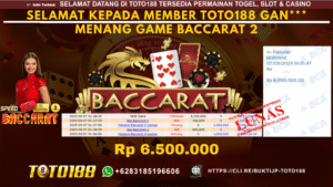 Bukti JP Kemenangan GAME BACCARAT 2 07 SEPT 25